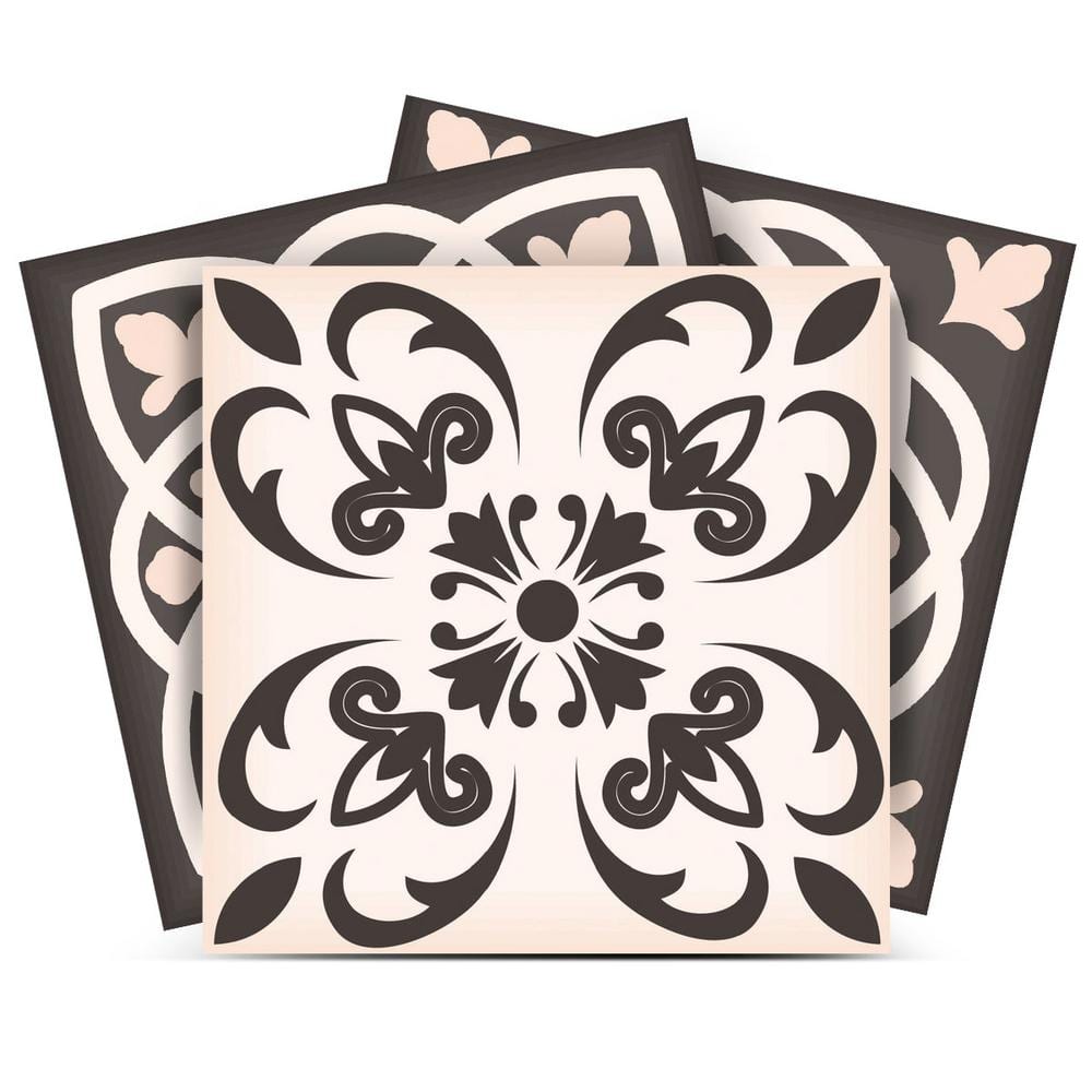 White, Brown, Black SB27 7 in. x 7 in. Vinyl Peel and Stick Tile (24-Tiles, 8.17 sq. ft./pack) price history on PriceWatchPro