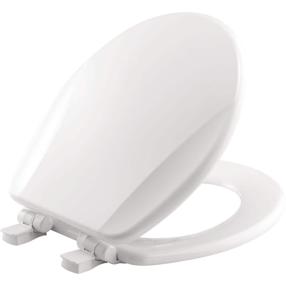BEMIS Slow Soft Close Lift Off Round Closed Front Toilet Seat White Lid Cover 