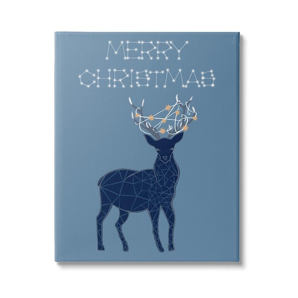 Stupell Industries Christmas Constellations Deer by Hannah by att 1-Piece Unframed Graphic Print Animal Poster Art Print 20 in. x 16 in.