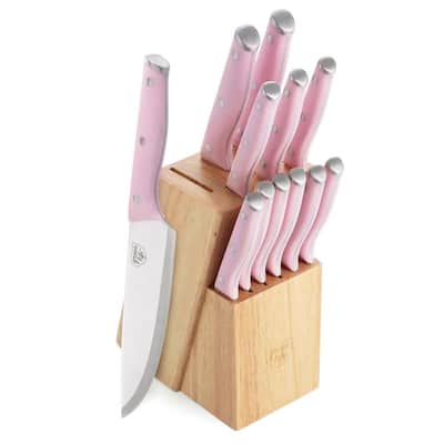 Cheer Collection 5-Piece Stainless Steel Kitchen Knife Set w/ Clear Block  on sale at  - 481-813