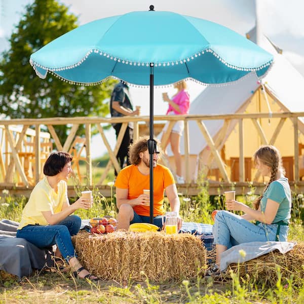 Reviews for Sun-Ray 9 ft. Round Market Patio Umbrella in