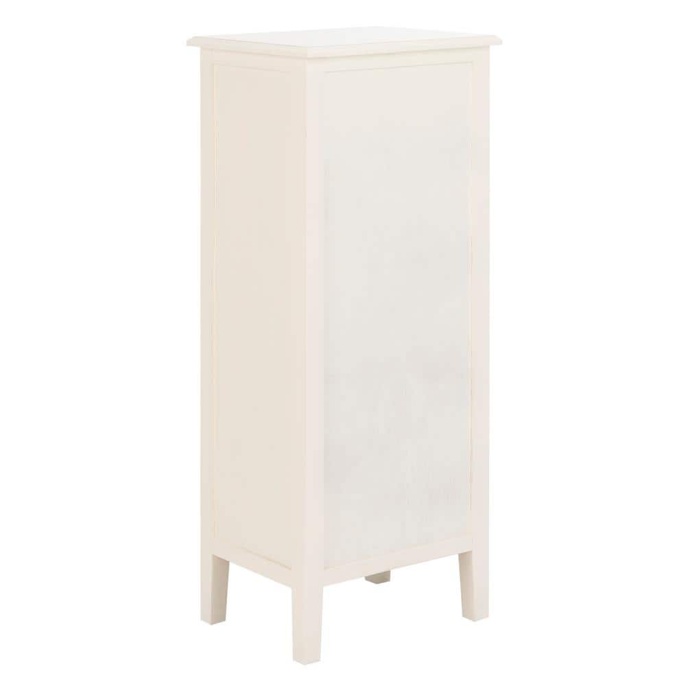 Countryside Charm White Pine 4-Drawer Rectangular Storage Table