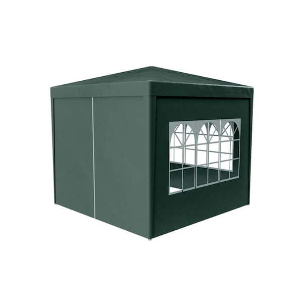 Unbranded 10 ft. x 10 ft. Green Party Tent Outdoor Heavy Duty Gazebo Wedding Canopy with 4 Removable Walls
