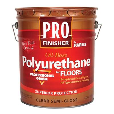 Pro Finisher 5 gal. Clear Semi-Gloss 350 VOC Oil-Based Interior Polyurethane for Floors