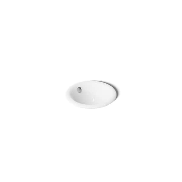 Iron Plains 12 in. x 12 in. Drop-In Bathroom Sink in White Cast Iron