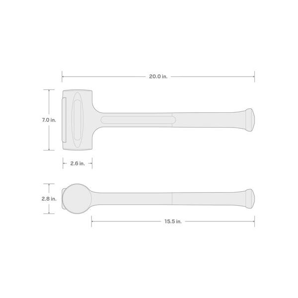 TEKTON Vorschlaghammer 2,5 Kg – Mit Stahlkopf, Rutschfestem Griff, Reduziert Rückprall Für Bessere Kontrolle