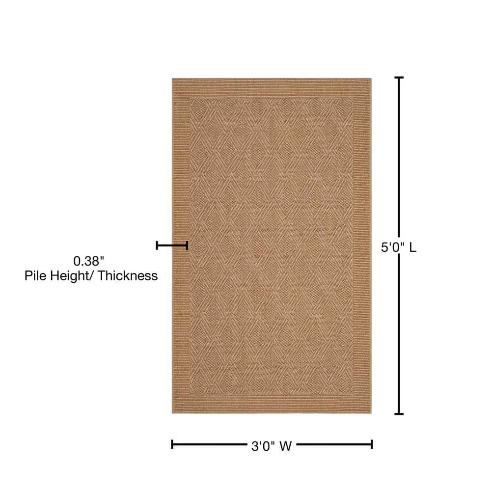 Maize Geometric Sisal 3' x 5' Area Rug
