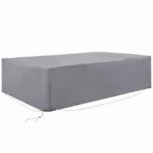 97 in. Heavy Duty Outdoor Sectional Sofa Cover Waterproof Patio Furniture Cover for Weather Protection in Gray