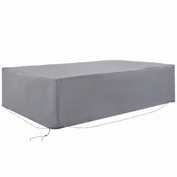 ITOPFOX 97 in. Heavy Duty Outdoor Sectional Sofa Cover Waterproof Patio Furniture Cover for Weather Protection in Gray