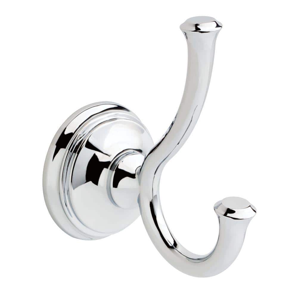 Delta Cassidy Double Towel Hook Bath Hardware Accessory in Polished Chrome  79735 The Home Depot