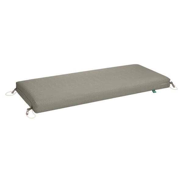 Classic Accessories Duck Covers Weekend 42 in. W x 18 in. D x 3 in. Thick Rectangular Outdoor Bench Cushion in Moon Rock