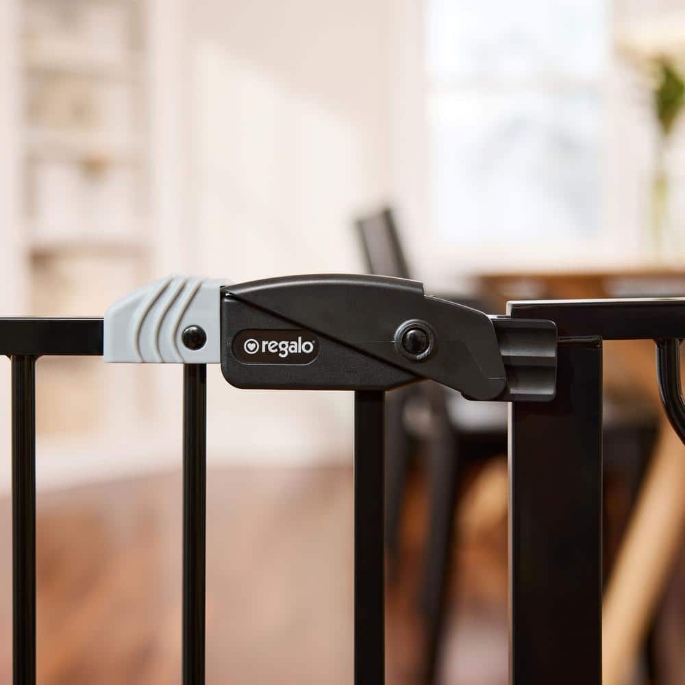 Black Extra Wide Adjustable Baby Safety Gate