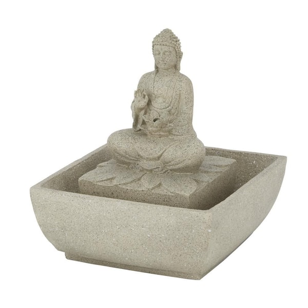 Litton Lane Beige Resin Traditional Indoor and Outdoor Fountain