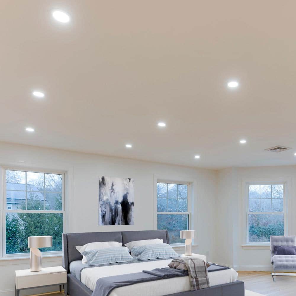 12-Pack White Aluminum 4-Inch Ultra Thin LED Downlight