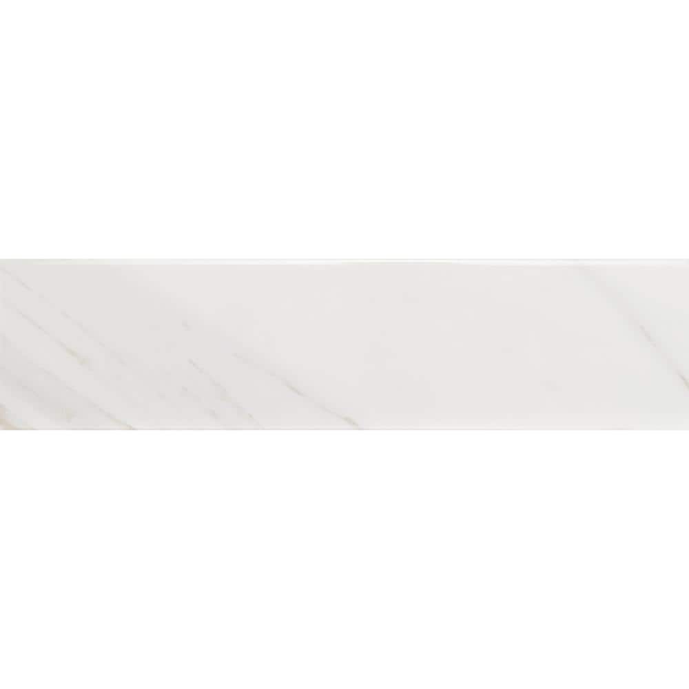 Classique White Calacatta 4 in. x 16 in. Mixed Glossy Glossy Ceramic White Subway Tile (11.11 sq. ft. / case) price history on PriceWatchPro