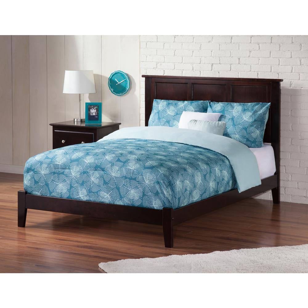Madison Espresso Queen Bed with Surface Mount Turbo Charger