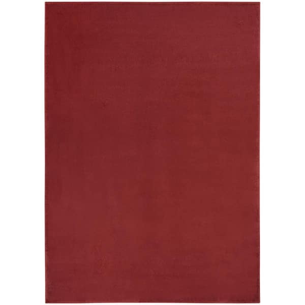 HomeRoots Brick Red 6 ft. x 9 ft. Woven Polypropylene Rectangle Indoor/Outdoor Area Rug