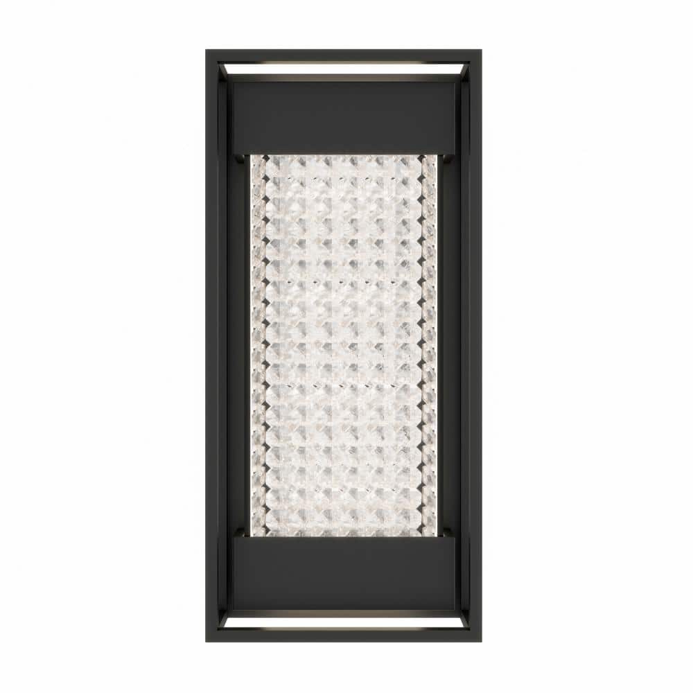 Black Medium Steel Modern Outdoor LED Lantern Sconce
