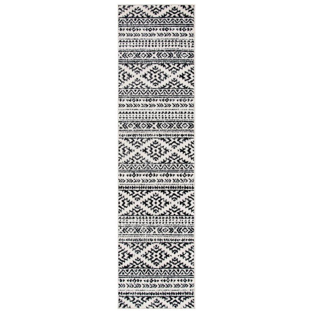 Tulum Ivory/Black 2 ft. x 9 ft. Geometric Runner Rug price history on PriceWatchPro