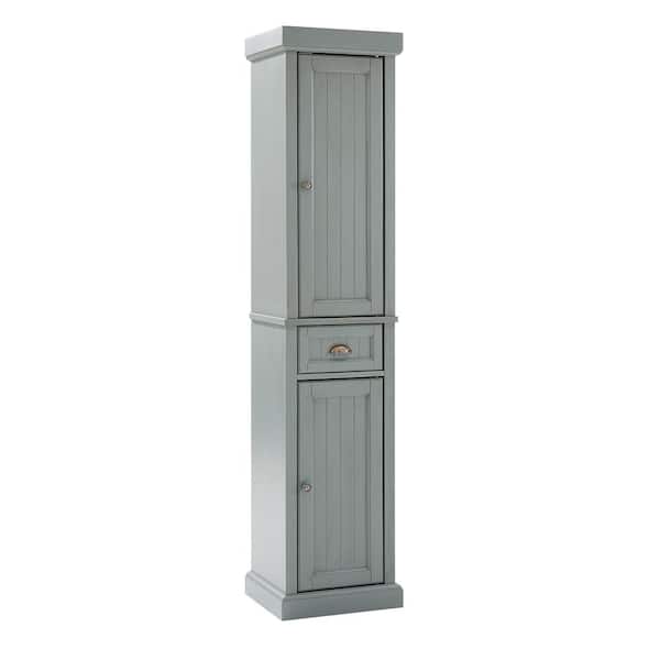 Seaside 16 in. W x 14 in. D x 72 in. H Linen Cabinet in Gray