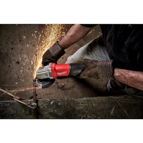 Milwaukee 11 Amp Corded 4-1/2 in. Small Angle Grinder with Lock-On Paddle  Switch 6142-30 - The Home Depot