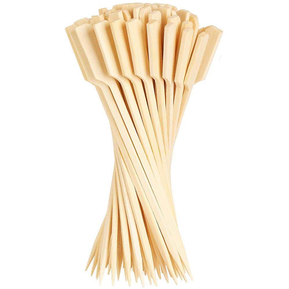 Lynzavix Cocktail Picks Bamboo Skewers Natural Disposable Wooden