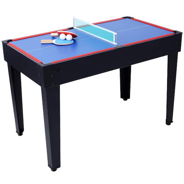 Unbranded Black/red 5-in-1 Multi-Game Table Push Hockey, Foosball, Ping Pong, and Basketball