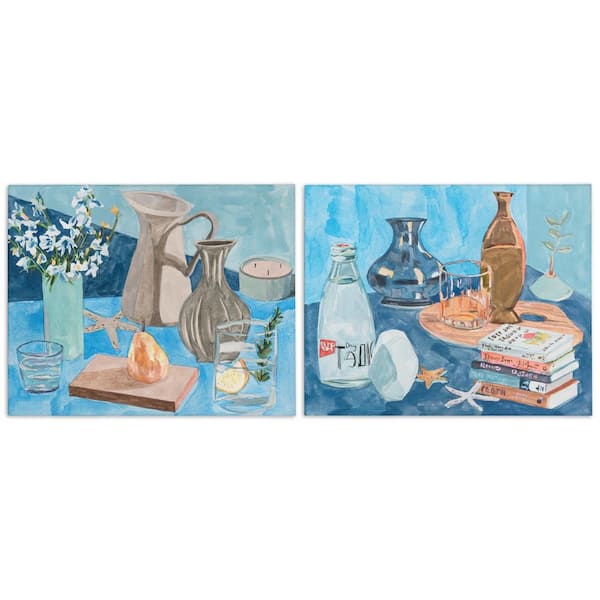 Stupell Industries Coastal Themed Still Lifes by Melissa Wang 2-Pieces Unframed Nature Graphic Art Print 24 in. x 30 in.