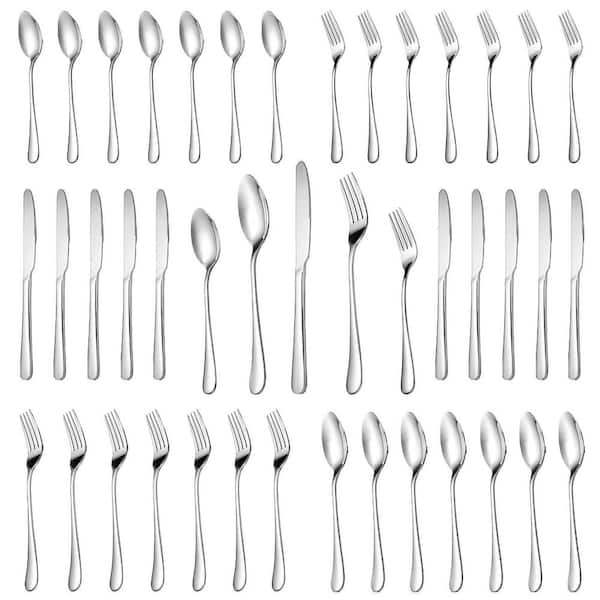 Premium 30-Piece Mirror Polished Stainless Steel Flatware Set, Include Fork Knife Spoon,Dishwasher Safe