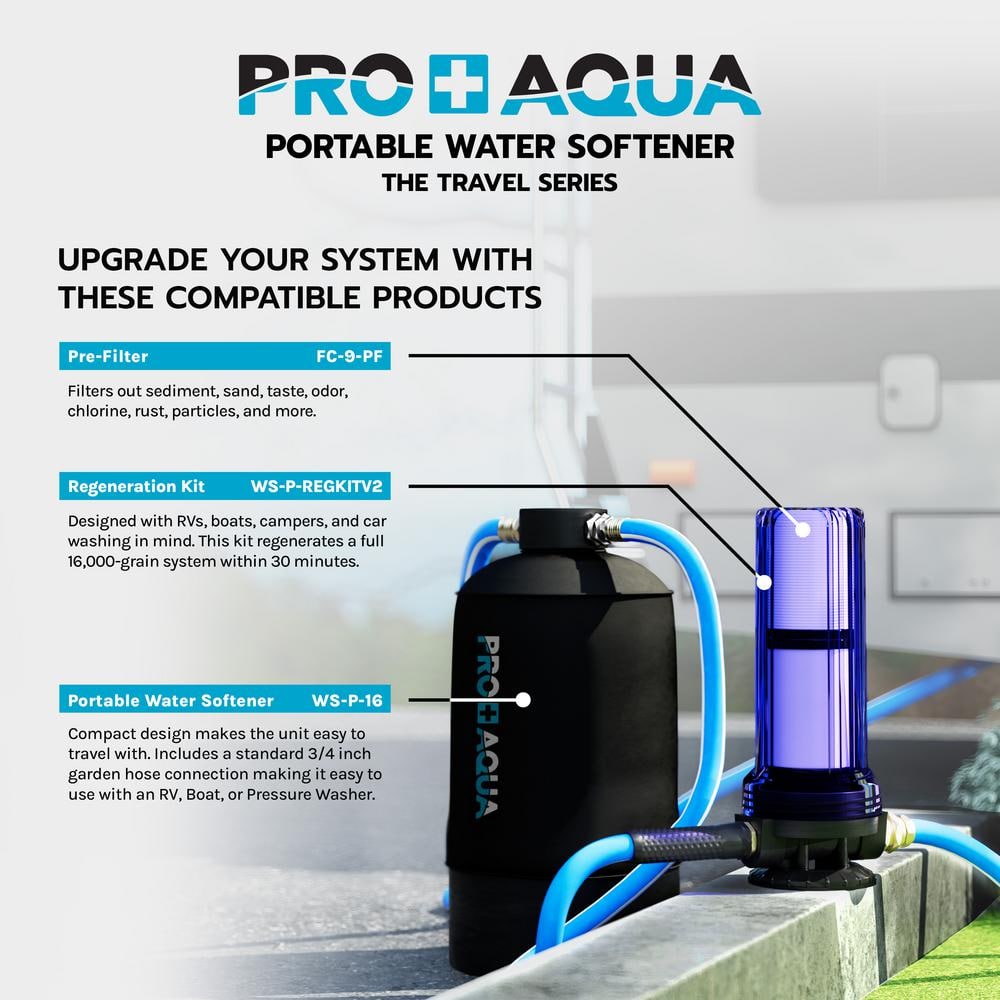 Pro Aqua 16,000 Grain Portable RV Water Softener System