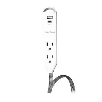 Commercial Electric 1-Outlet Wall Mounted Surge Protector, White