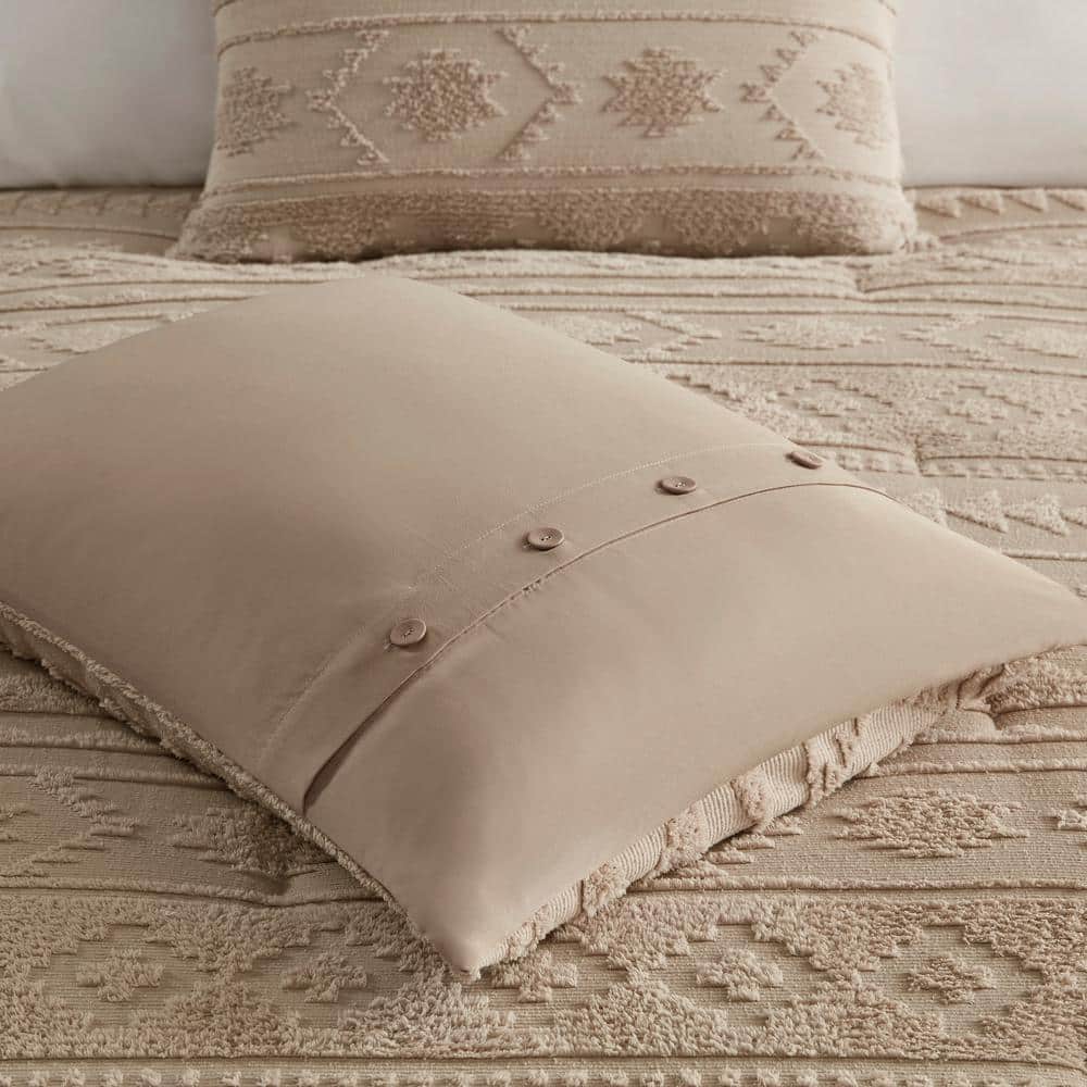 King Brown Microfiber Down Alternative Bedding Set