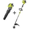 RYOBI 25 cc 2-Stroke Attachment Capable Full Crank Straight Gas Shaft  String Trimmer and 25 cc Gas Jet Fan Blower RY253SS-2X - The Home Depot