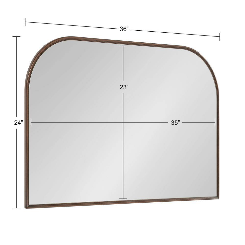 Caskill 36" x 24" Bronze Arched Wall Mirror