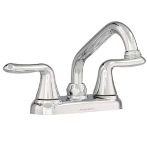 Colony Soft 4 in. 2-Handle Low Arc Laundry Faucet in Polished Chrome with Hose End