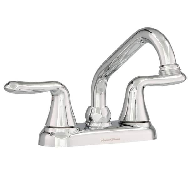American Standard Colony Soft 4 in. 2-Handle Low Arc Laundry Faucet in Polished Chrome with Hose End