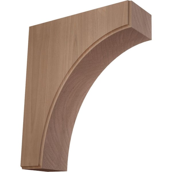 Ekena Millwork 3-1/2 in. x 10 in. x 12 in. Unfinished Cherry Clarksville Corbel