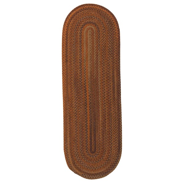 Colonial Mills Rust 2 ft. 6 in. x 12 ft. Braided Wool Runner Rug