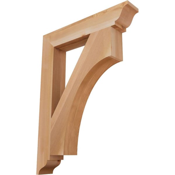 Ekena Millwork 3.5 in. x 32 in. x 24 in. Western Red Cedar Westlake Traditional Smooth Bracket