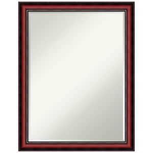 Rubino Cherry Scoop 21 in. x 27 in. Petite Bevel Classic Rectangle Wood Framed Wall Mirror in Cherry