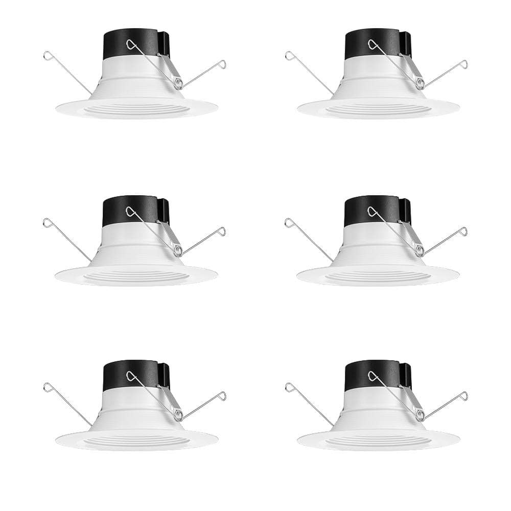 6 in. Recessed Integrated LED Contractor Select 65BEMW HL Selectable CCT White Baffle Light Trim (6-Pack) price history on PriceWatchPro