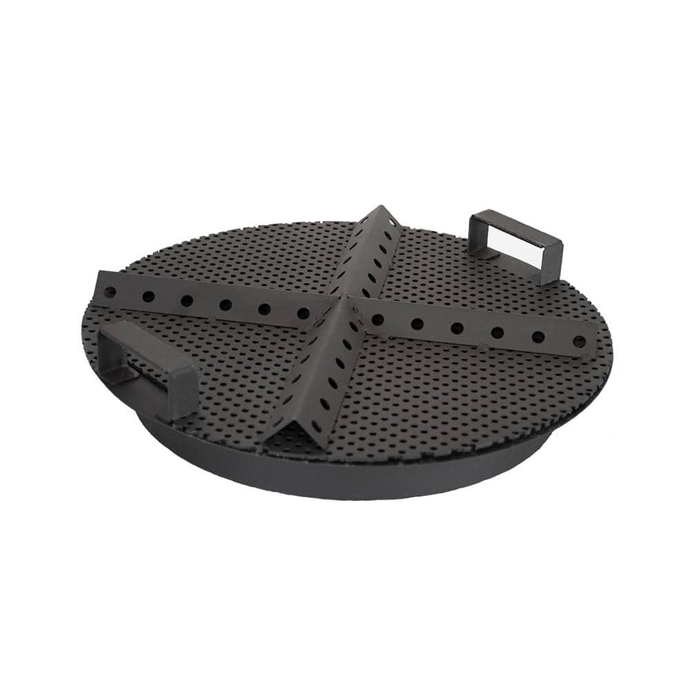 Black Powder-Coated Steel Smokeless Round Fire Pit