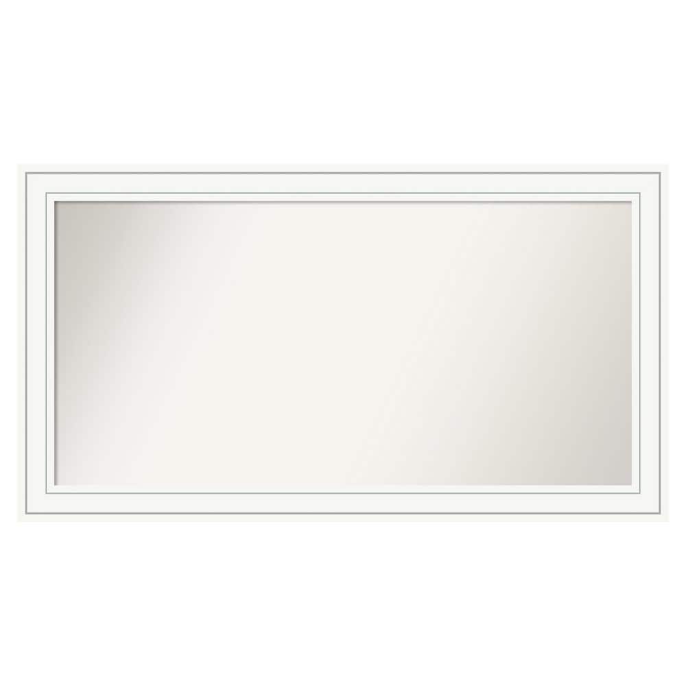 Craftsman White 49 in. x 27 in. Custom Non-Beveled Satin Wood Framed Bathroom Vanity Wall Mirror price history on PriceWatchPro