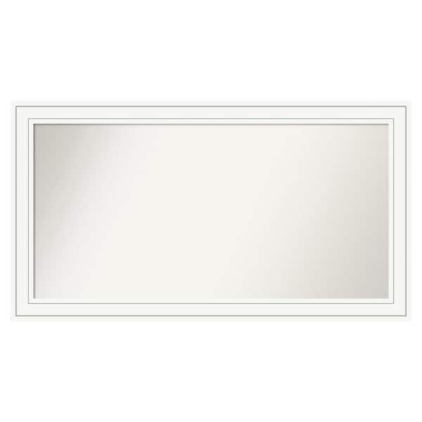 Amanti Art Craftsman White 49 in. x 27 in. Custom Non-Beveled Satin Wood Framed Bathroom Vanity Wall Mirror