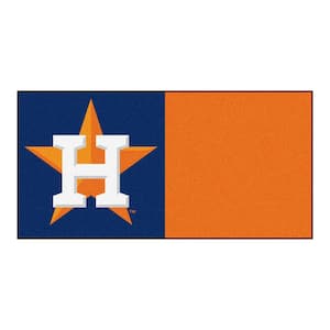 Houston Astros Orange Residential 18 in. x 18 in. Peel and Stick Carpet Tile (20 Tiles/Case) 45 sq. ft.