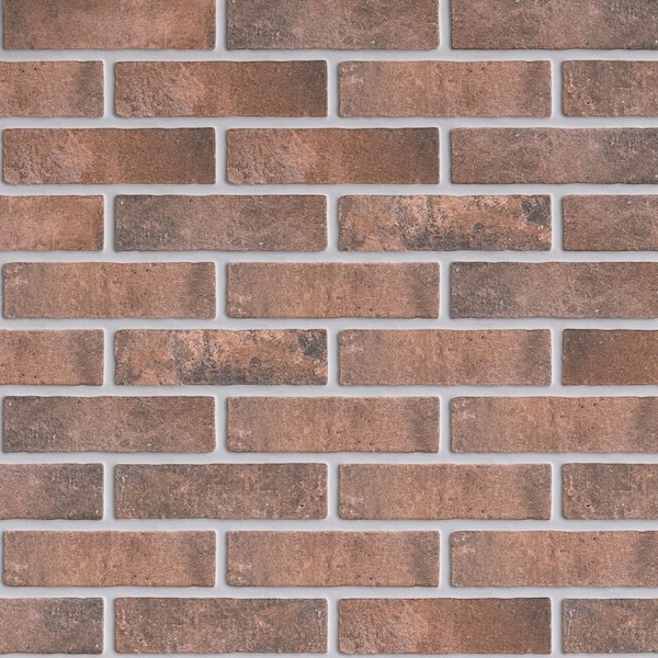 Jerica Marron Brick 2.95 in. x 11 in. Matte Porcelain Floor and Wall Tile (10.85 sq. ft. /Case)