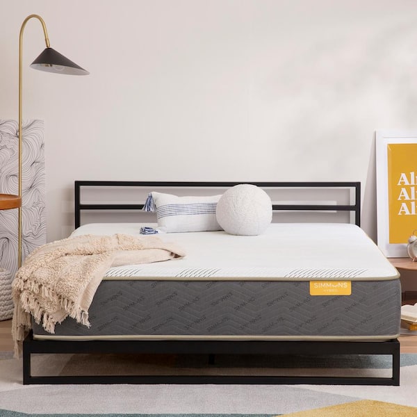 Simmons PeacefulSleep Hybrid Twin Plush 12 in. Mattress Set with 9 in. Box Spring