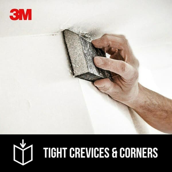 3M 2 7/8 in. x 8 in. x 1 in. Fine Extra Large Angled Drywall Sanding Sponge