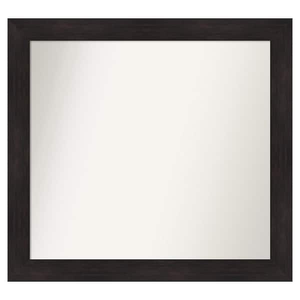 Amanti Art Furniture Espresso 39.75 in. x 36.75 in. Custom Non-Beveled Satin Recyled Polystyrene Bathroom Vanity Wall Mirror