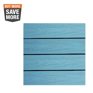UltraShield Naturale 1 ft. x 1 ft. Quick Deck Outdoor Composite Deck Tile in Grecian Blue (10 sq. ft. Per Box)